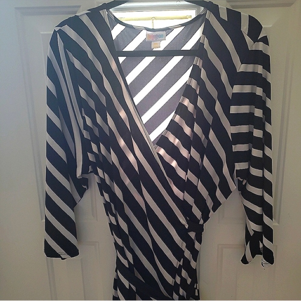 Striped Lularoe Wrap Dress - Size 3XL